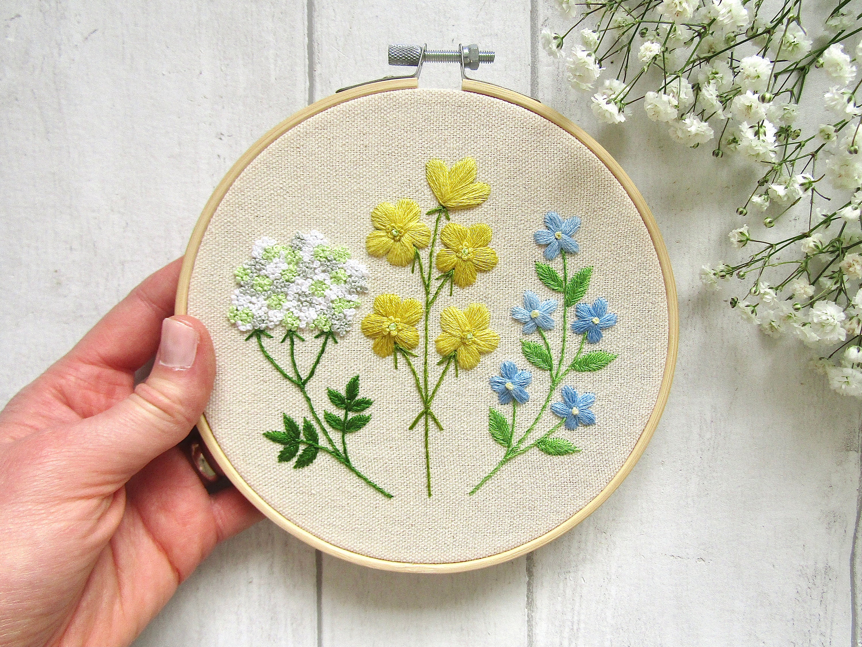 Wildflower PDF Hand Embroidery Pattern – Peony Patterns