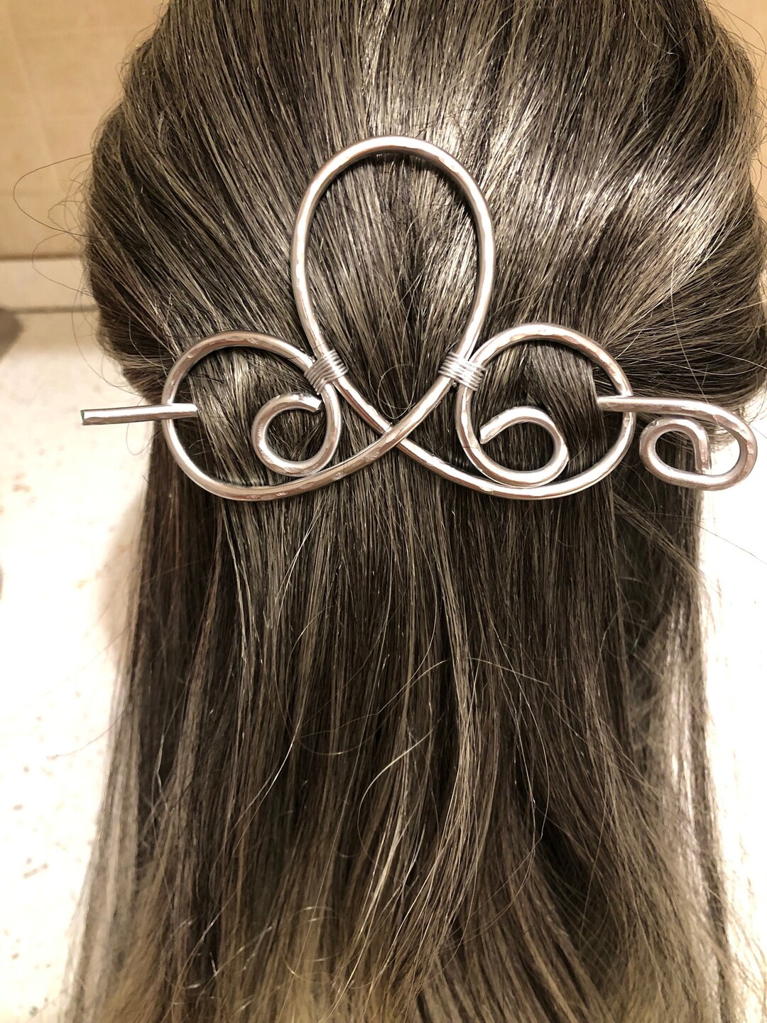 Celtic Spiral Hairpin Circle Hair Barrette Hair Stick Metal Etsy