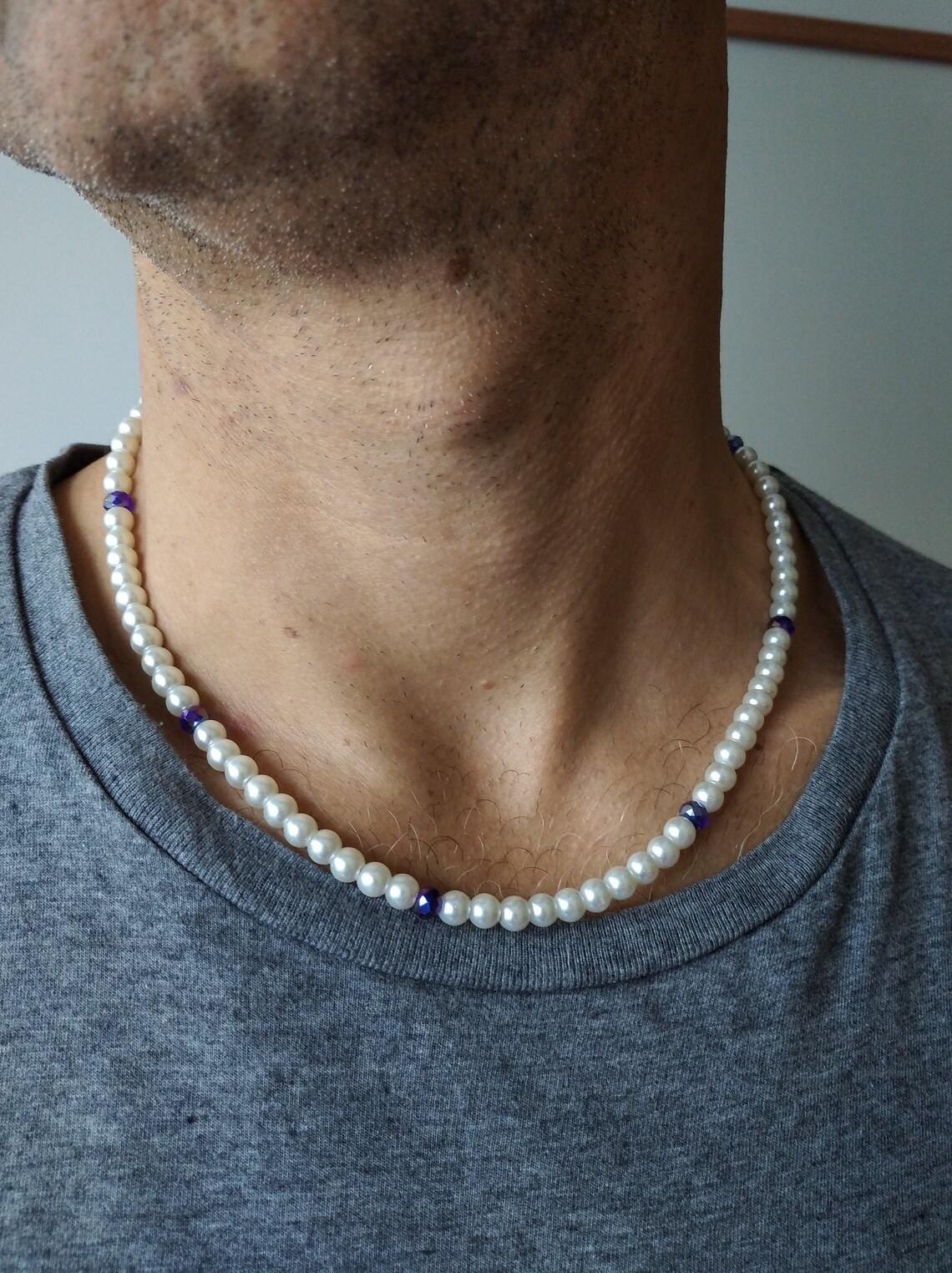 Pearl Necklace for Men Modern Pearl Necklace Men
