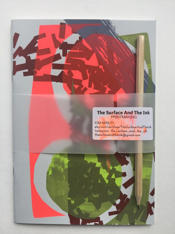 Screen Printed Notebook Sketchbook Ideas Book