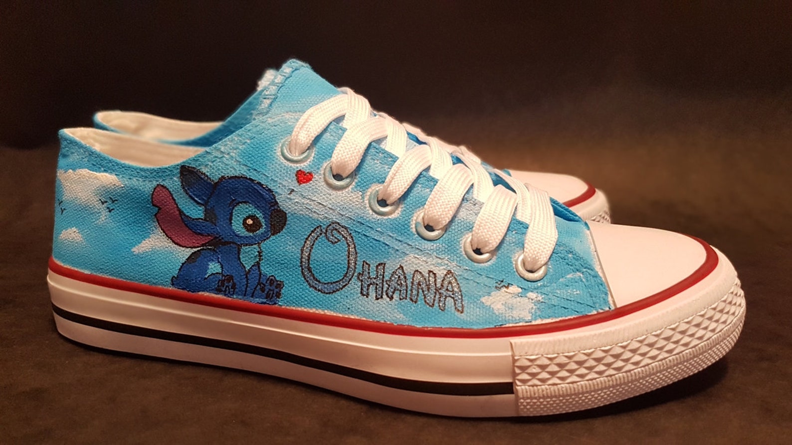 Custom Hand Painted Shoes Disney Stitch Character Art Graphic | Etsy