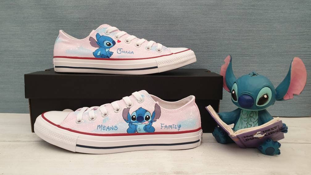 Custom Hand Painted Shoes Disney Stitch Character Art Graphic | Etsy