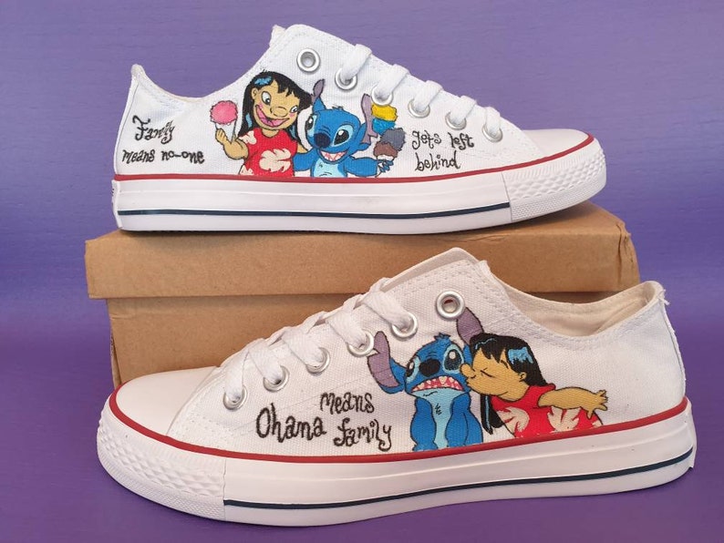 Custom Hand Painted Shoes Disney's Lilo and Stitch Art | Etsy