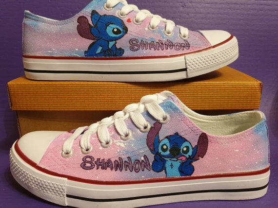 Custom Hand Painted Shoes Disney Stitch Character Art Graphic | Etsy