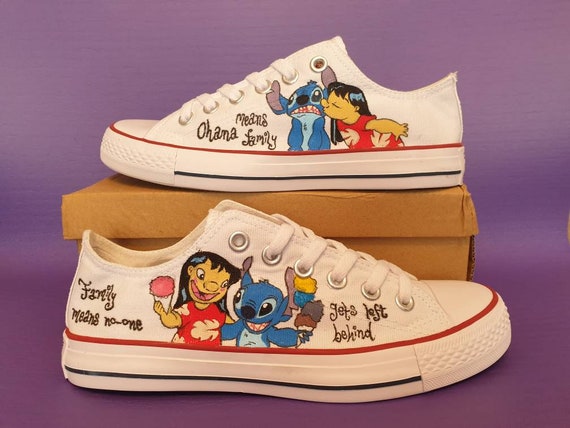 Custom Hand Painted Shoes Disney's Lilo and Stitch Art | Etsy