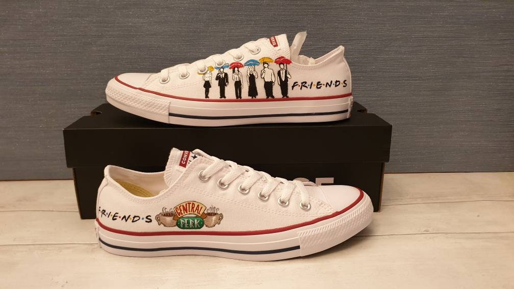 Custom Hand Painted Converse Low Top Shoes With Friends Design - Etsy Custom Hand Painted Converse Low Top Shoes With Friends Design - Etsy
