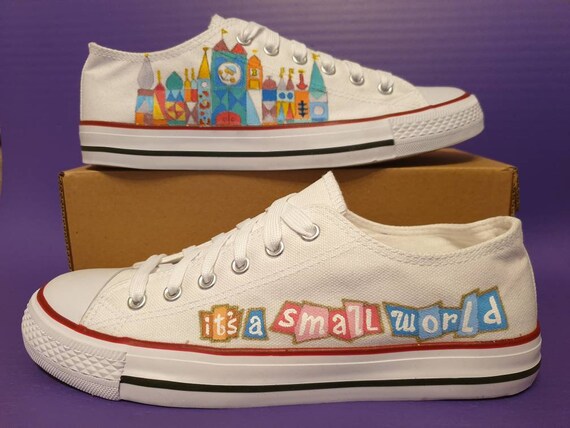 Custom Hand Painted Converse Low Top Shoes With Disney s It s A