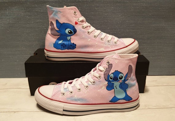 Stitch Inspired Converse Custom Converse Disney Converse Gift for Her Lilo  and Stitch 