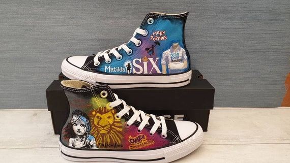 Custom Hand Painted Converse Shoes Theatre Themed Les -  Norway