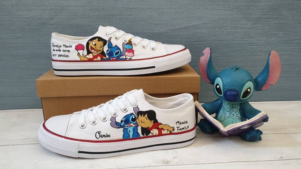 Custom Hand Painted Shoes Disney's Lilo and Stitch Art | Etsy UK