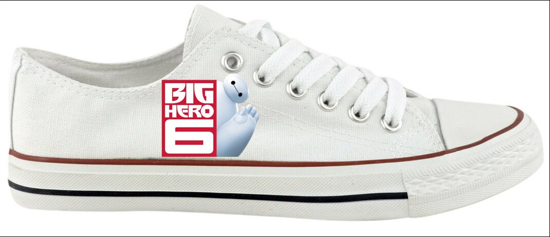 Custom Hand Painted Low top Shoes with Disney s Baymax Art Graphic Design