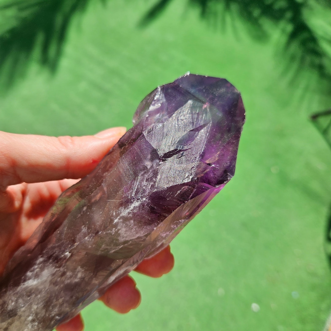 Amethyst Crystal Wand Natural Amethyst Quartz Raw Stone Etsy