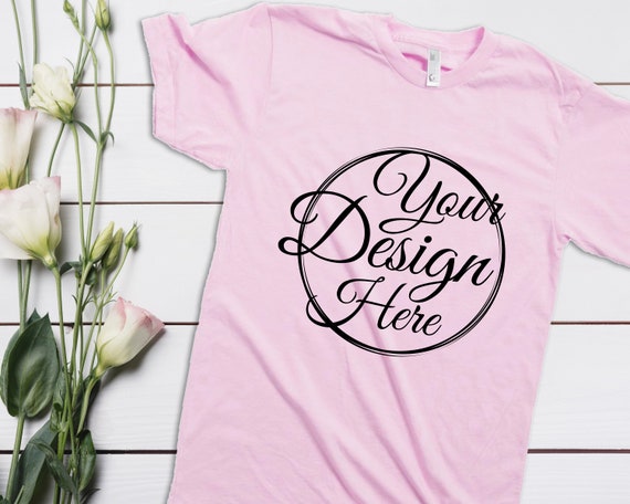 Valentines Day Mockup Bella Canvas 3001 Pink Unisex Pink