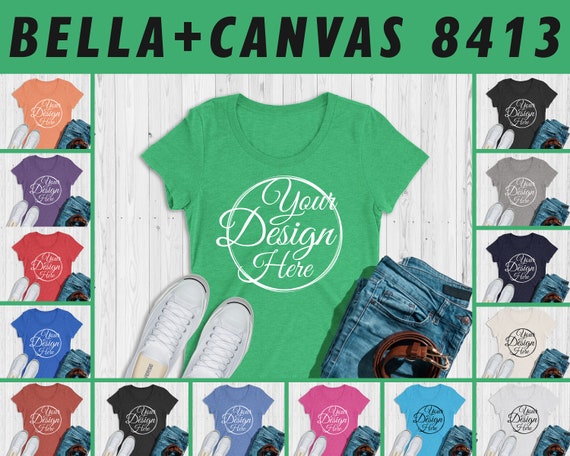 Mega Bundle 14 Mockups Bella Canvas 8413 Mockup Multi