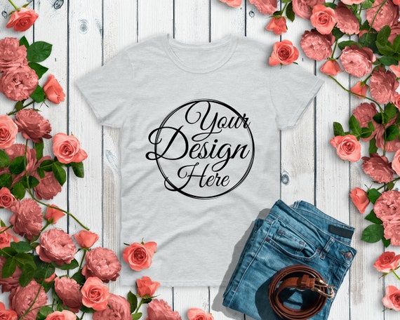 Gildan 500 T-Shirt Mockup Ash Mockup Shirt Gildan