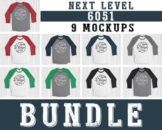 Bundle 9 Mockups Next Level 6051 3 4 Sleeve Vintage Bundle 9 Mockups Next Level 6051 3 4 Sleeve Vintage
