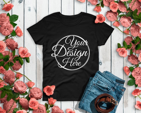 Gildan 500 T-Shirt Mockup Black Mockup Shirt Gildan