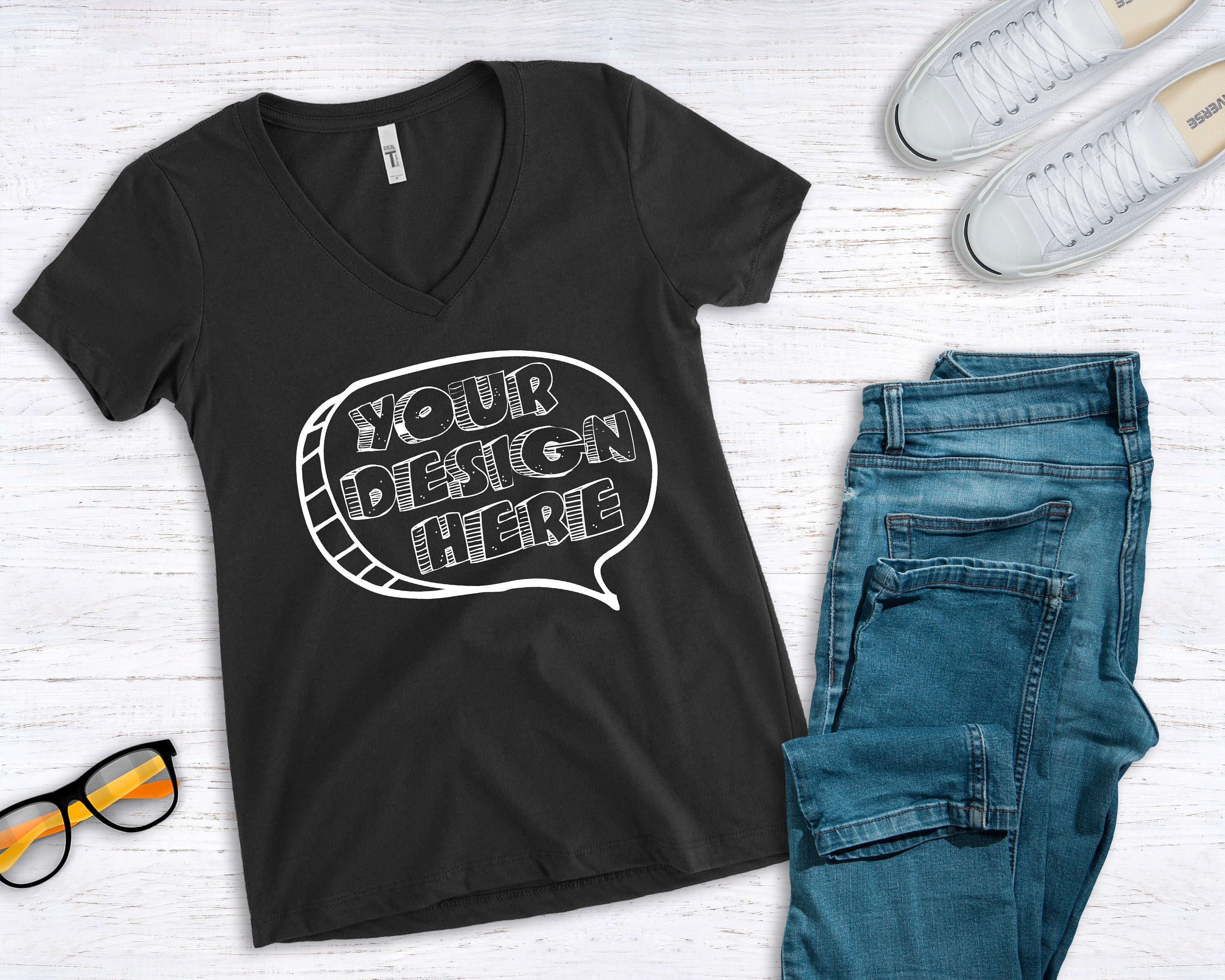 Download Next Level 1540 T Shirt Mockup Black Mockup Shirt Next ...