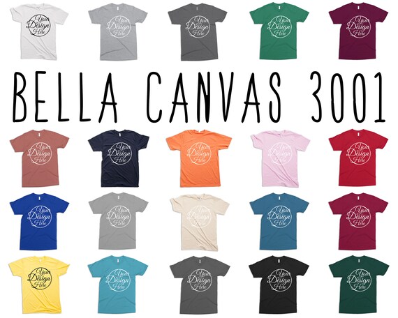 Mega Bundle 20 Mockups Bella Canvas 3001 Shirt Mockup Flat Etsy