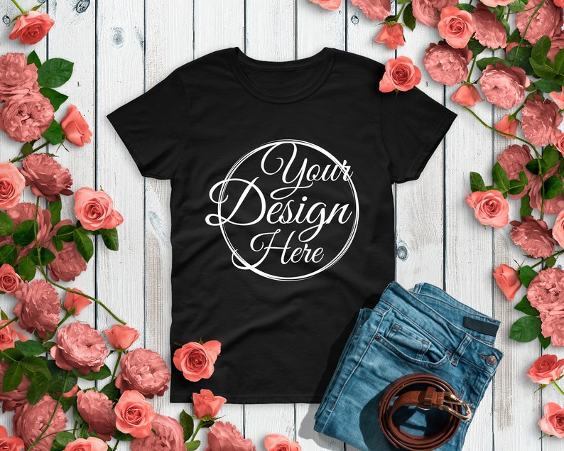 Download Gildan 500 T Shirt Mockup Black Mockup Shirt Gildan Mock | Etsy