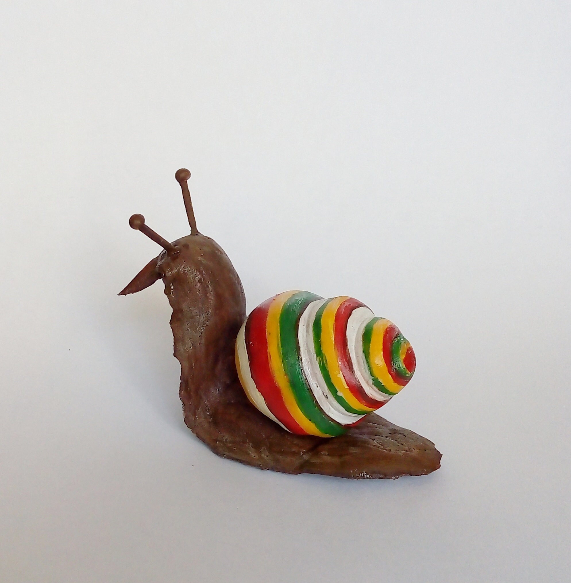 Fake rainbow snail figure/ Snail decor/ Snail lover gift Etsy