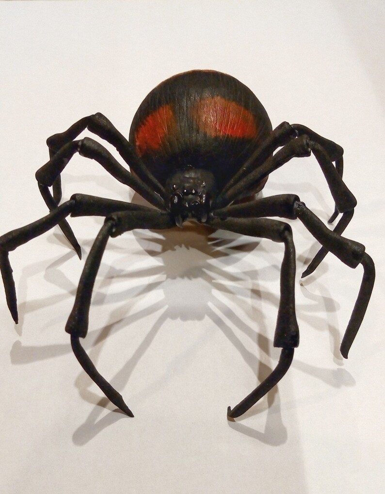 Black Scary Spider for Halloween Decor. Spider Black Widow for Etsy