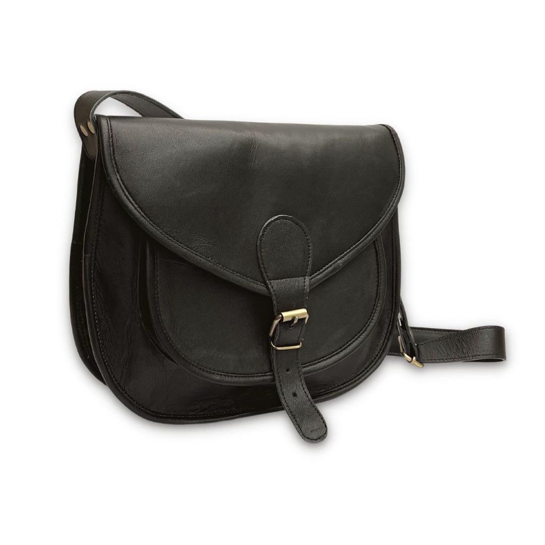Black Leather Saddle Bag With Personalisation - Perfect Christmas Gift ...