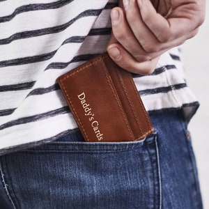 Personalised Leather Credit Card Holder image 5