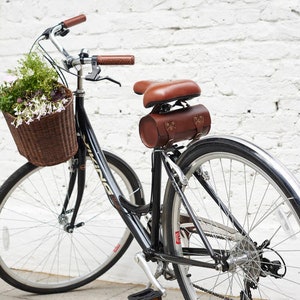 Personalised Leather Bike Saddle Bag image 2