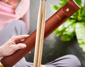 Leather Drum Stick Holder with Personalisation