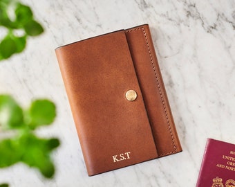 Leather Passport Holder with Personalisation