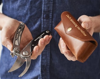 Gardening Tool And Personalised Leather Holder