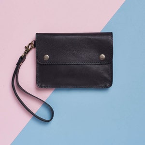 Kleine Leder-Reisebrieftasche - Perfektes Weihnachtsgeschenk für jeden angehenden Reisenden, Familienreisegeschenk, Vater, Mutter, Smart-Geschenkbox mit Band