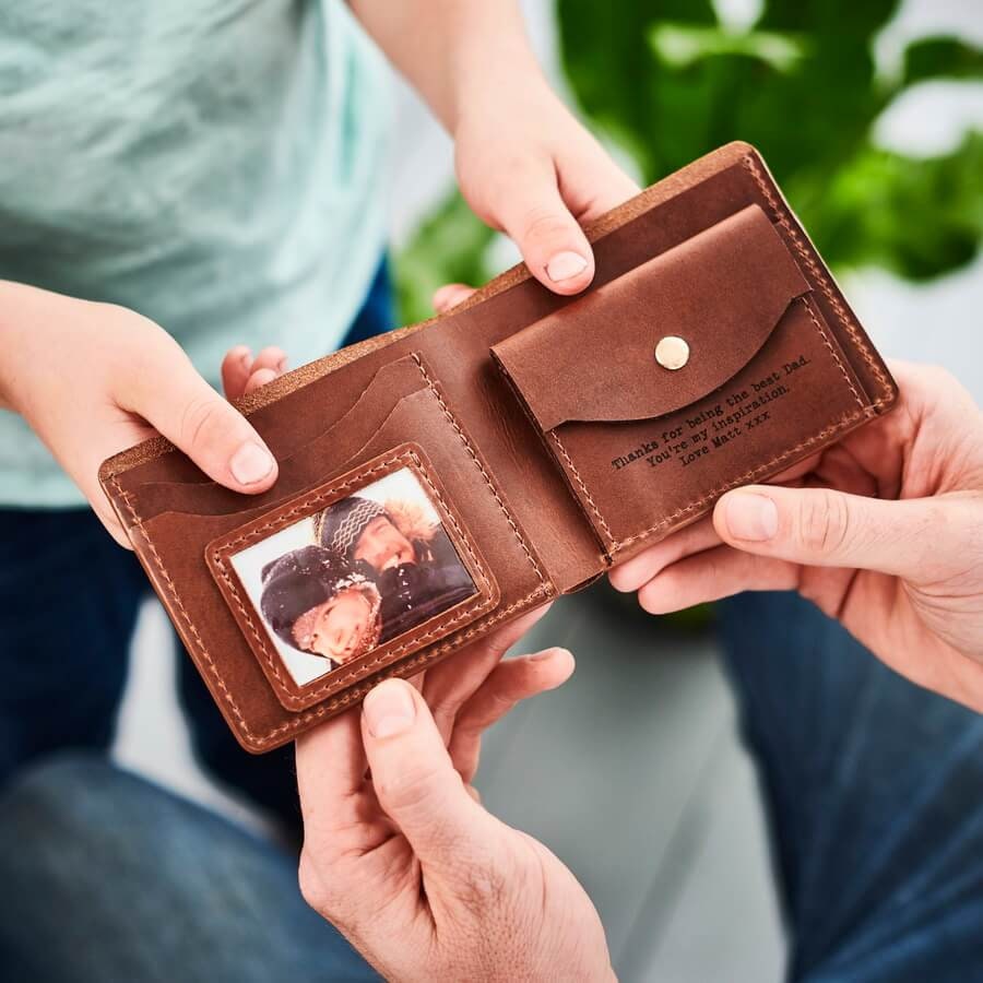 Personalised photo wallet with coin pocket deals