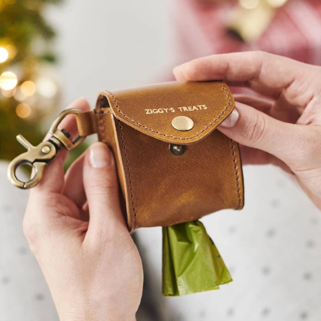 Personalised Leather Dog Treat Bag - Etsy