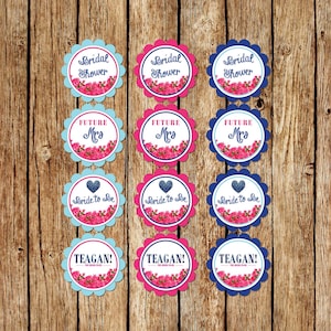 Mamma Mia Cupcake Toppers, Mamma Mia Party Decor, Birthdays, Bridal Showers, Baby Showers. DIGITAL ITEM