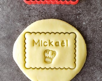 Toque-shaped shortbread cookie cutter - Customizable with text | Designed and made in France