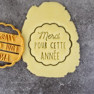 Fluted Cookie Cutter - "Thank You For This Year" - Designed and Made for You