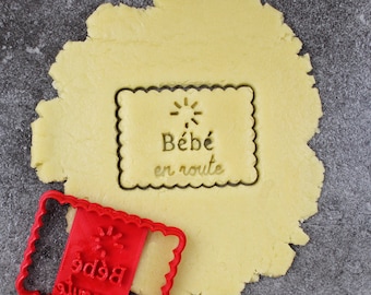 Little butter cookie cutter - "Baby on the way" - Designed and made for you