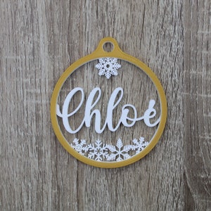 Personalized Christmas ball - Different colors to choose from - Snowflakes