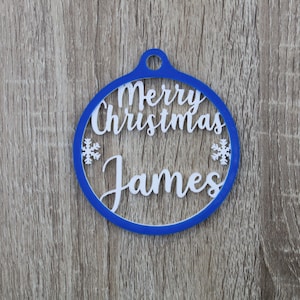 Personalized Christmas Ball - Different colors to choose from - Merry Christmas