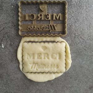 Cortador de galletas “Gracias Maestra” o “Gracias Maestro” - Petit beurre | Diseñado y fabricado para ti