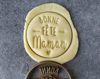 Emporte-pièce "Bonne Fête Maman" - Rond | Conçu et fabriqué en France