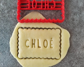 Pequeño cortador de galletas de mantequilla - Personalizable con texto | Diseñado y fabricado en Francia.