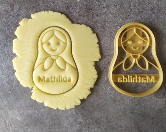Matryoshkas Cookie Cutter - Customizable with first name| Designed and manufactured in France