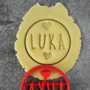 Tagliapasta a forma di cuore - Rotondo - Personalizzabile con il nome | Progettato e prodotto in Francia