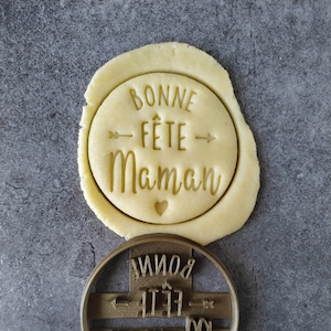 "Happy Mother's Day" cookie cutter - Round | Designed and manufactured in France