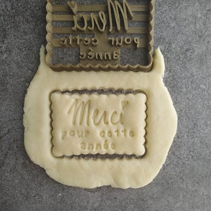 Cortador de galletas "Gracias por este año" - Petit beurre | Diseñado y fabricado en Francia