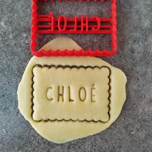 Little butter cookie cutter Customizable with text Designed and manufactured in France image 1