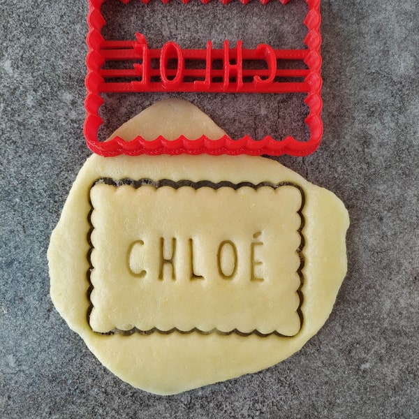 Pequeño cortador de galletas de mantequilla - Personalizable con texto | Diseñado y fabricado en Francia.